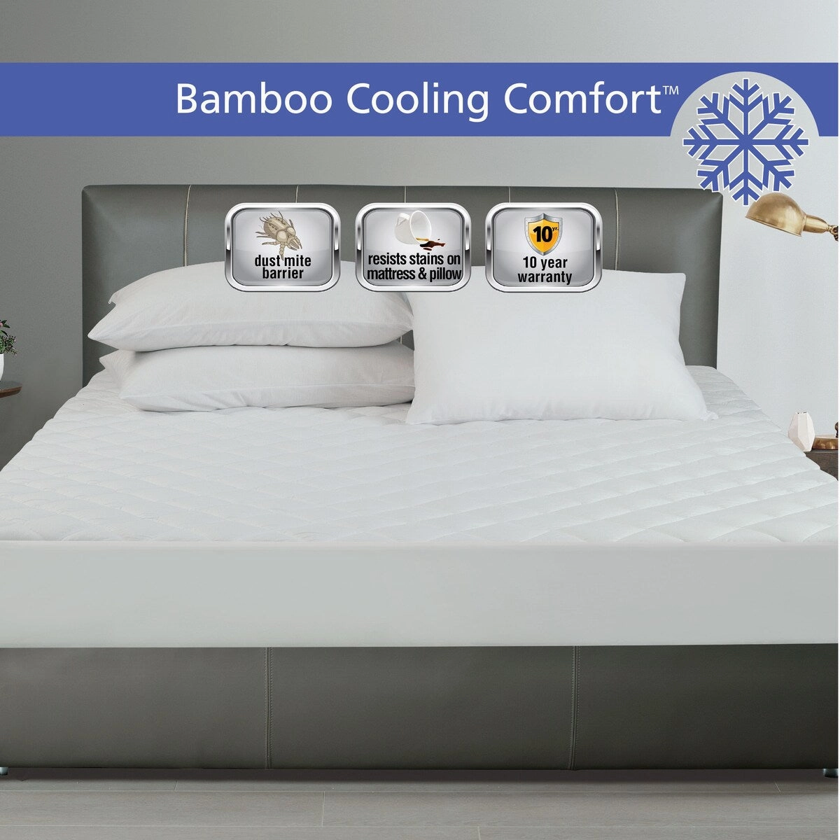 All-In-One Cooling Bamboo Sleep Pillow - White