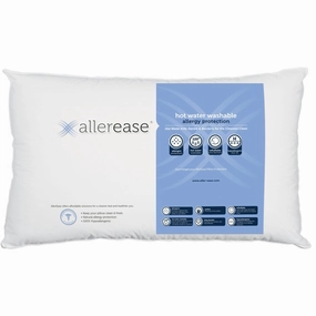 AllerEase Hot Water Washable Pillow, 2 Pack - White pillows,bed pillow,sleeping cushion