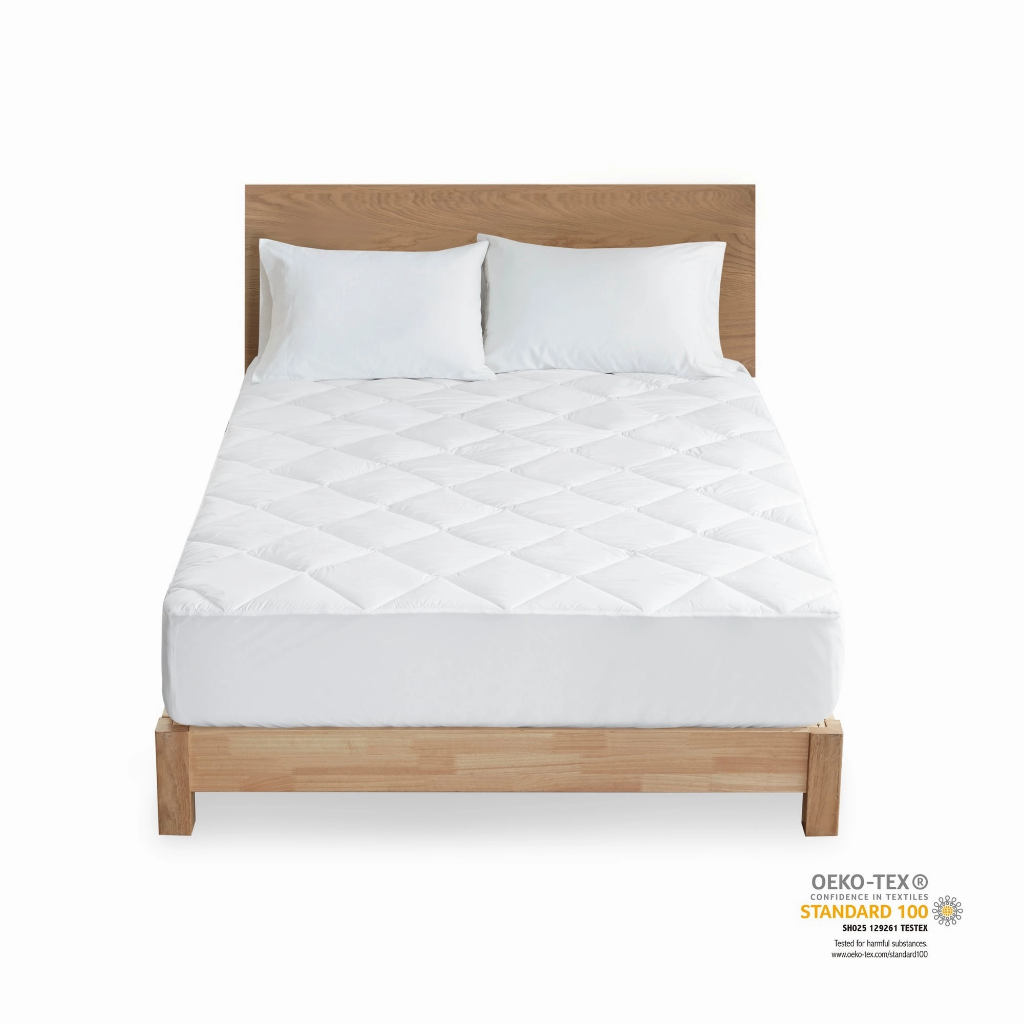 Allergen Barrier White Anti-Microbial Mattress Pad by Clean Spaces