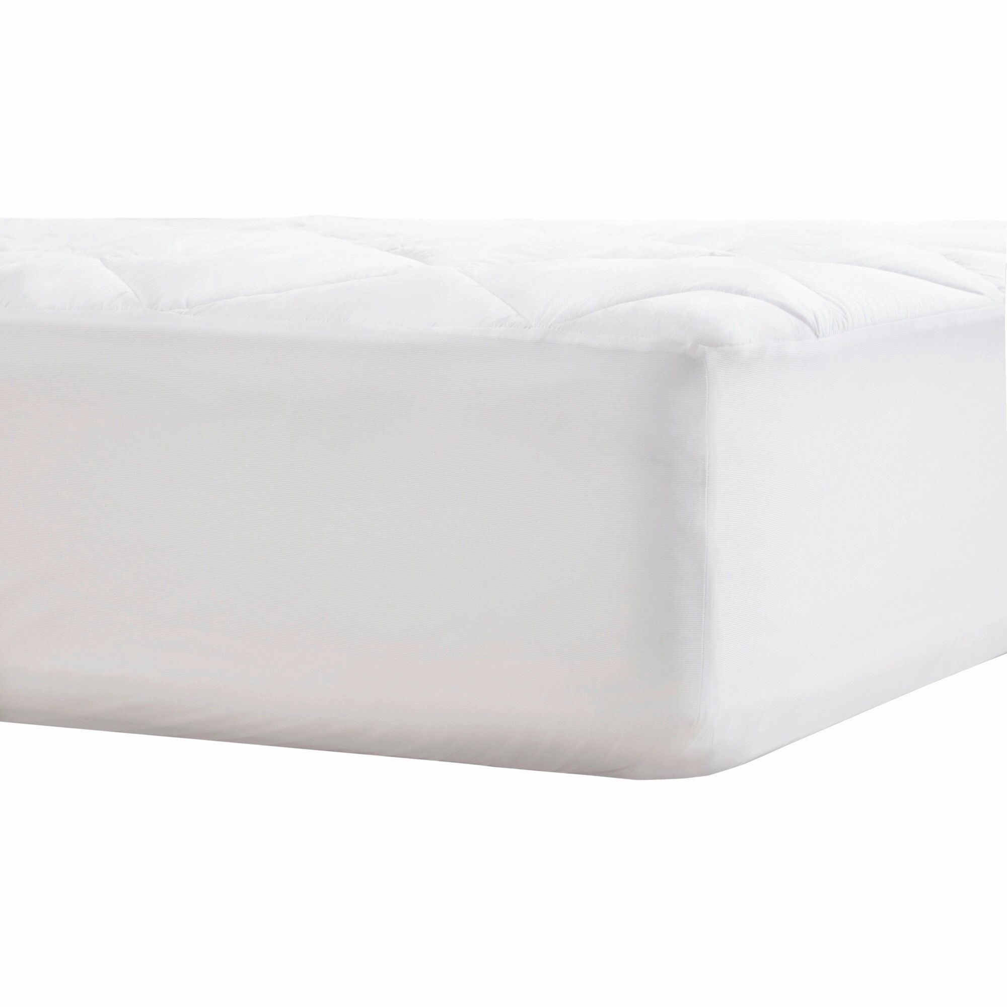 Allergen Barrier White Anti-Microbial Mattress Pad by Clean Spaces
