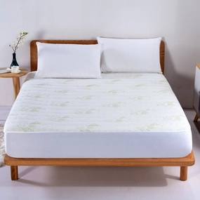 Aloe Vera Rayon from Bamboo Hypoallergenic Mattress Pad mattress pads,mattress topper,bed protection
