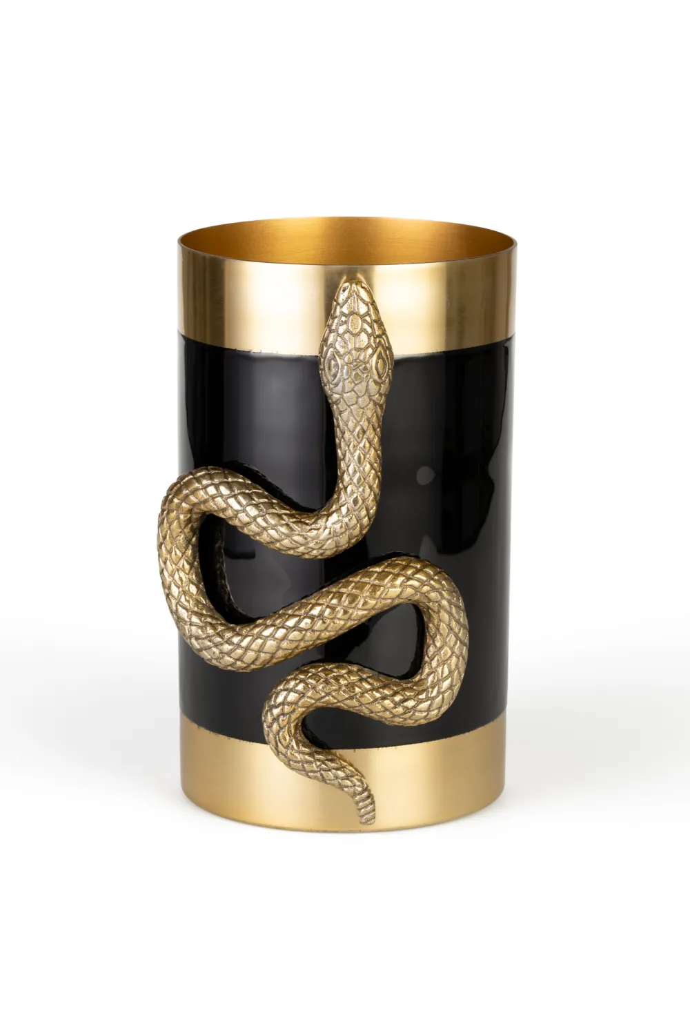 Aluminum Cylindrical Modern Vase M | Bold Monkey Never Hurt A Snake Vase,Glass Vase