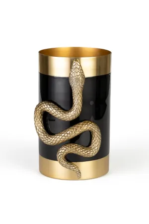 Aluminum Cylindrical Modern Vase M | Bold Monkey Never Hurt A Snake Vase,Glass Vase