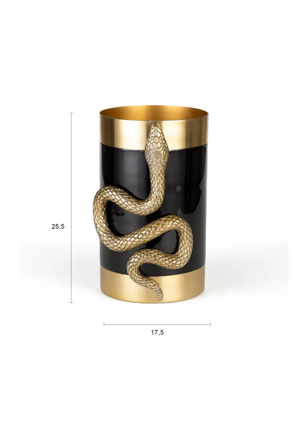 Aluminum Cylindrical Modern Vase M | Bold Monkey Never Hurt A Snake