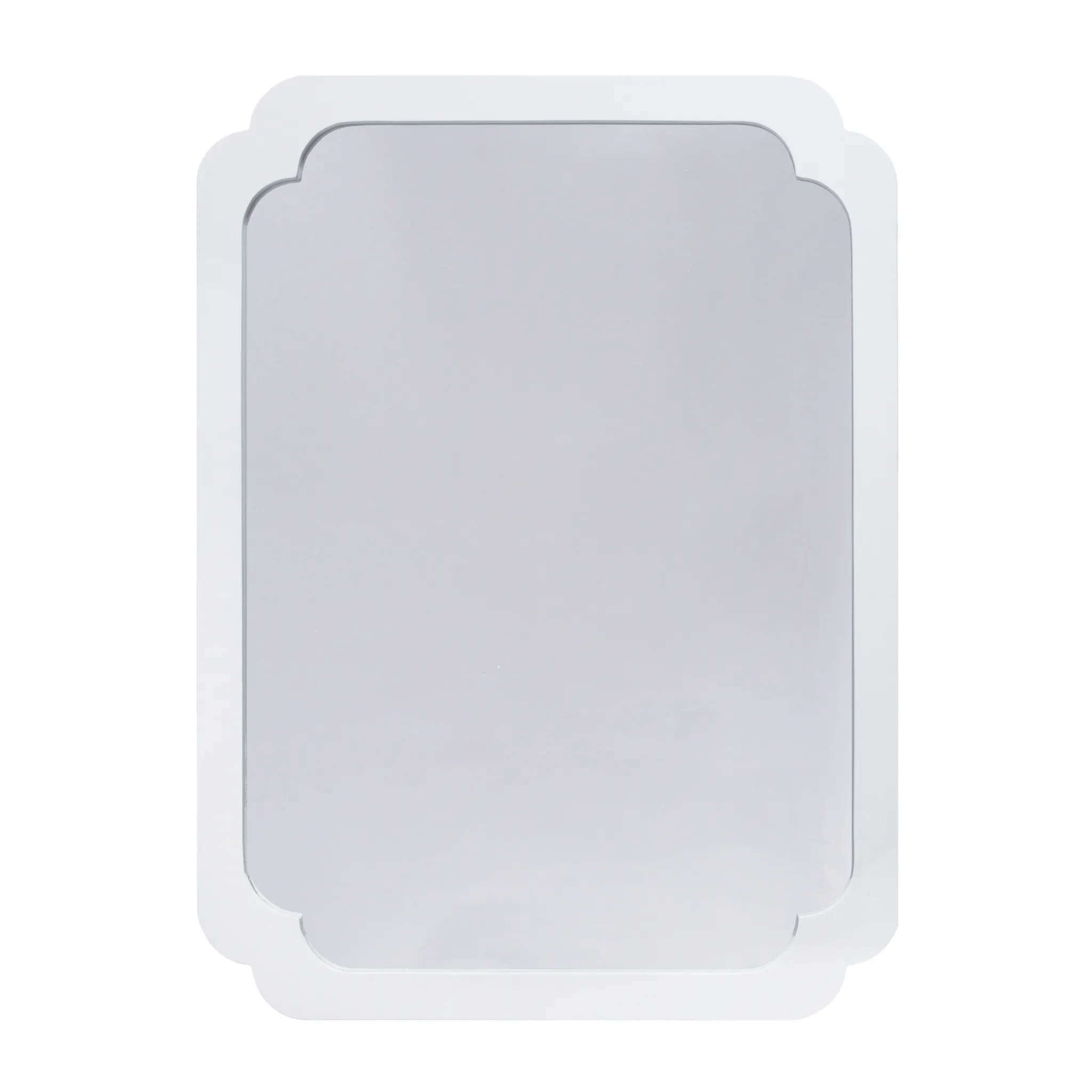 Amelia White Lacquer Pinched Corner Wall Mirror Cutting Board,Kitchen Board