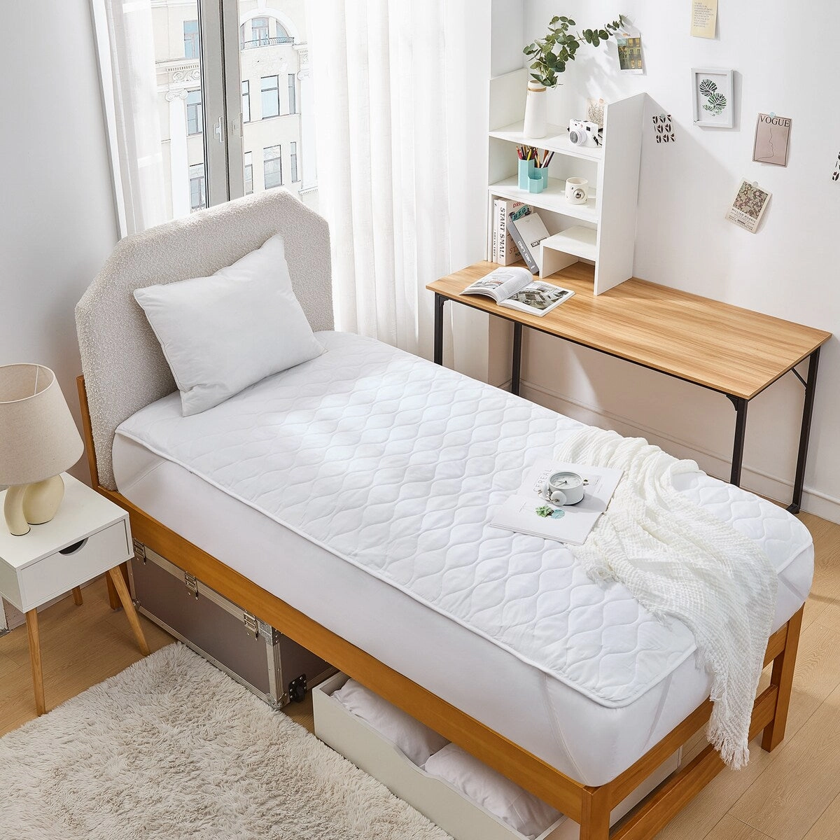 Anchor Band Waterproof Twin XL Mattress Protector - White mattress pads,mattress topper,bed protection