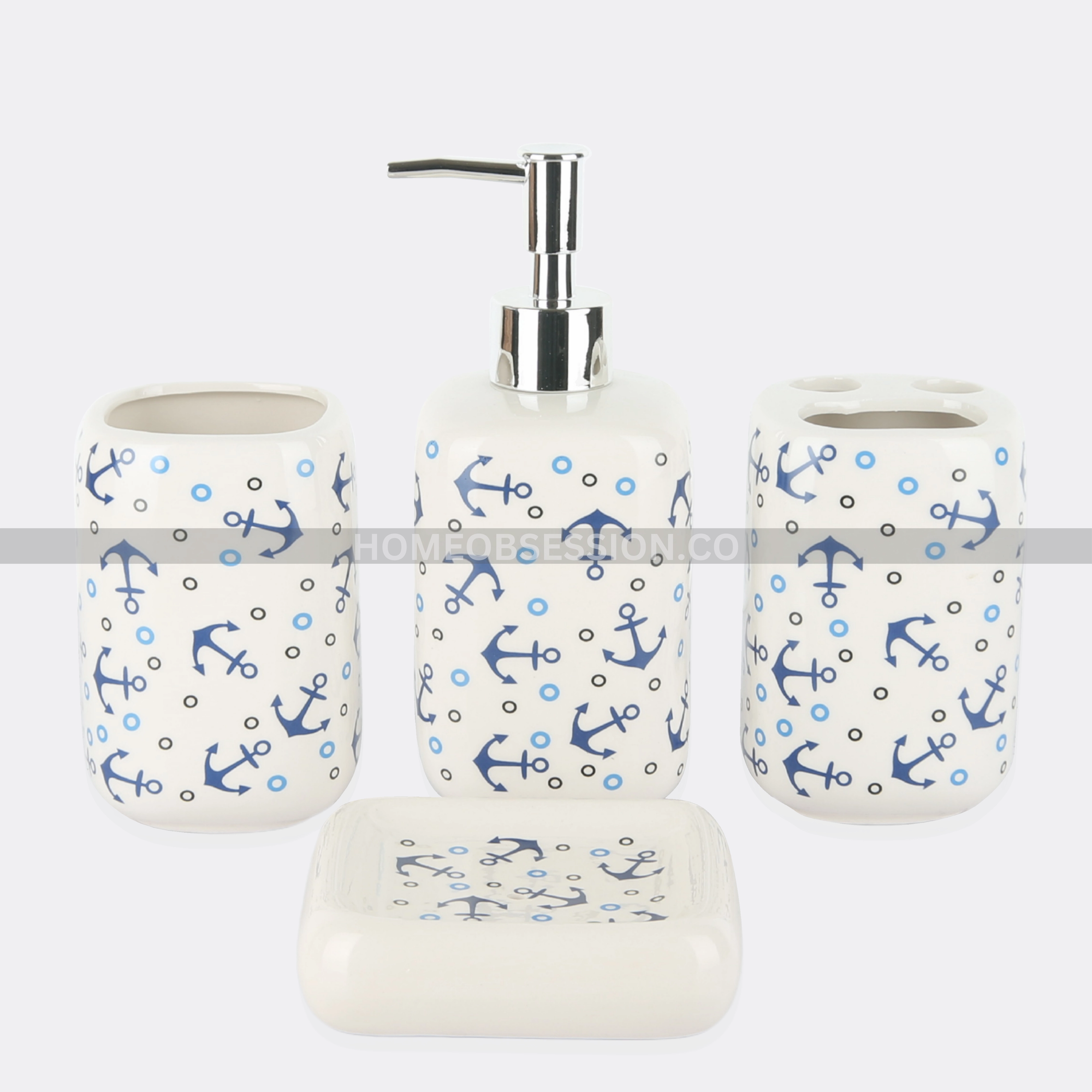Anchor Bath Set Shower Curtain,Waterproof Curtain