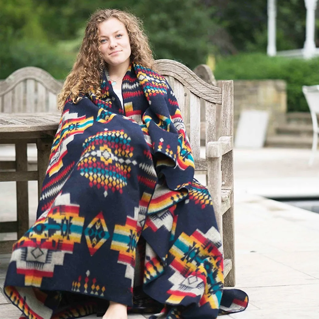 Andes Midnight Artisan-Made Queen-Sized Blanket