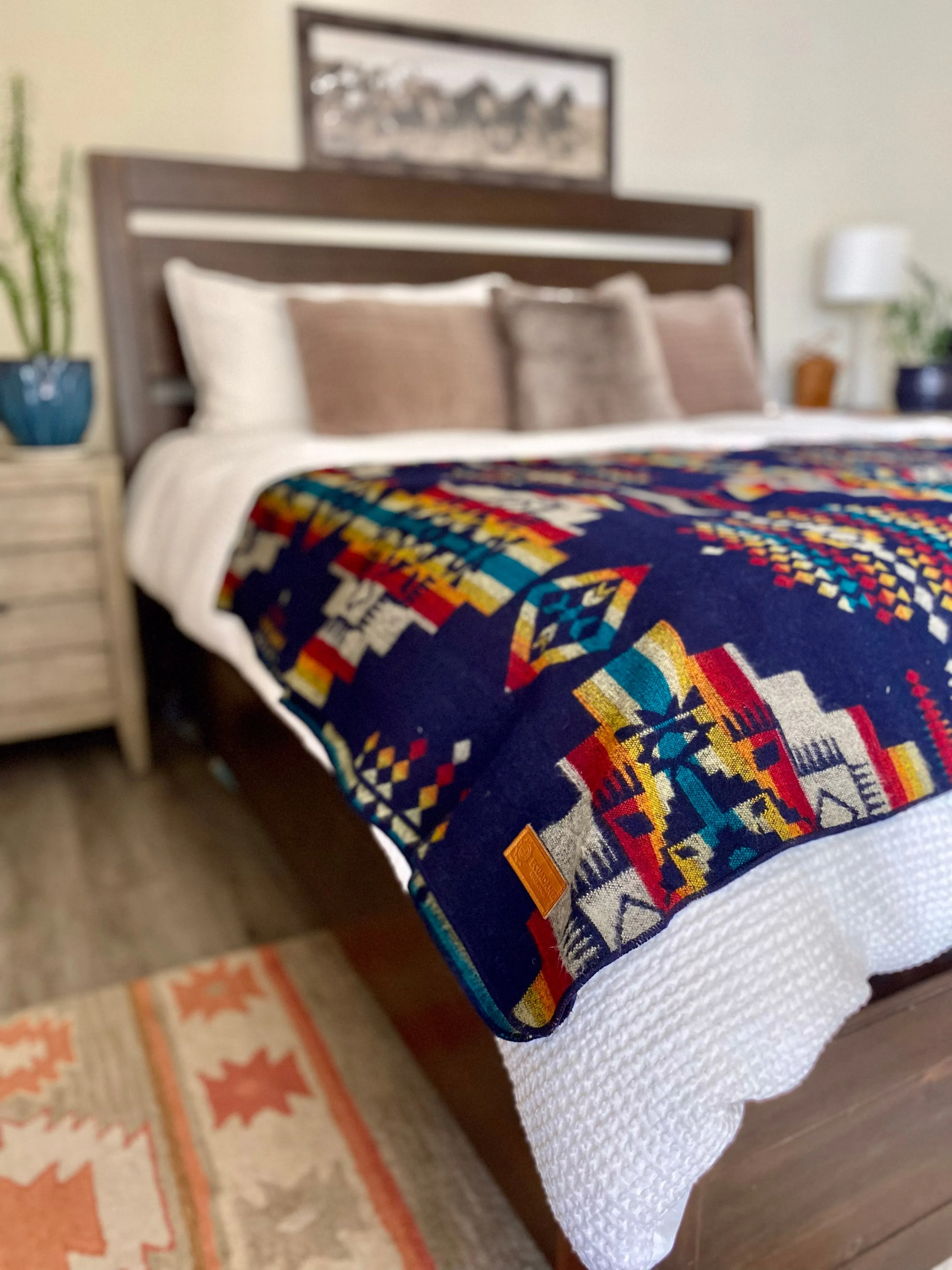 Andes Midnight Artisan-Made Queen-Sized Blanket