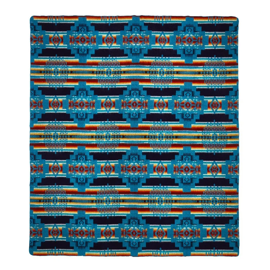 Andes Ocean - Artisan-Made Southwestern Queen-Size Blanket