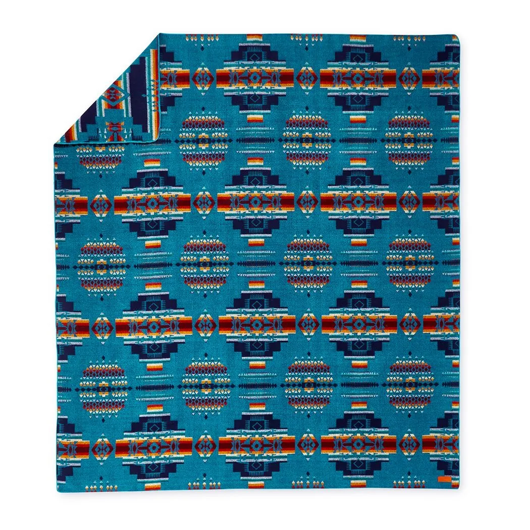 Andes Ocean - Artisan-Made Southwestern Queen-Size Blanket