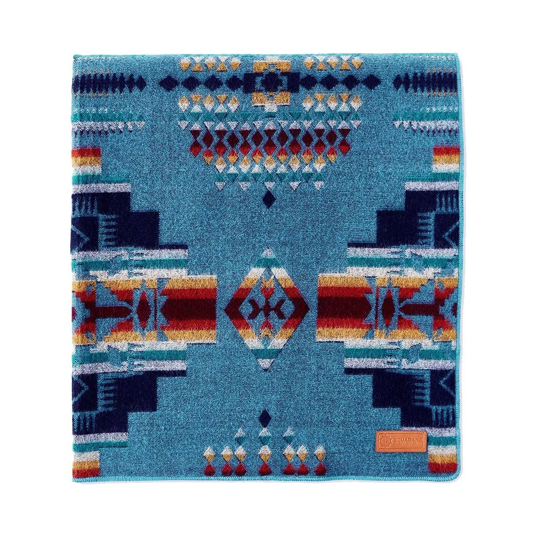 Andes Ocean - Artisan-Made Southwestern Queen-Size Blanket