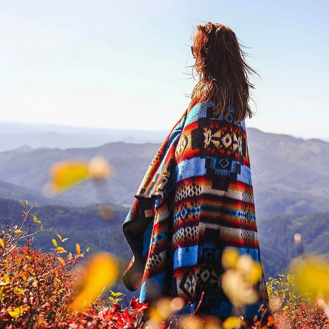 Andes Cliffside Southwestern Queen-Sized Blanket