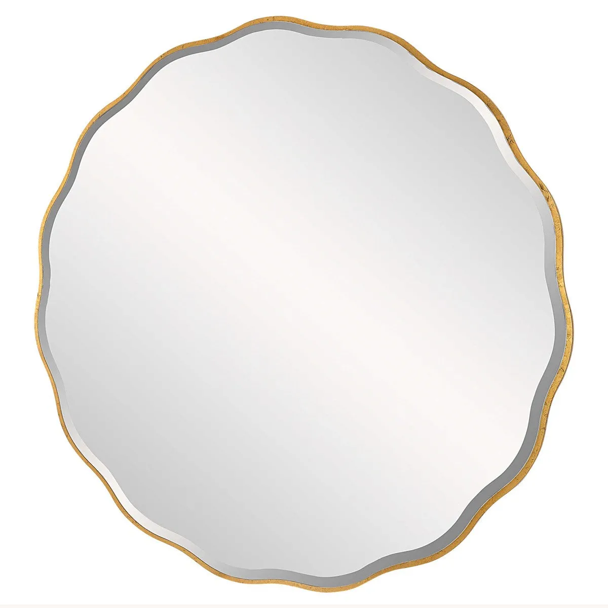 Aneta Large Round Mirror in Gold