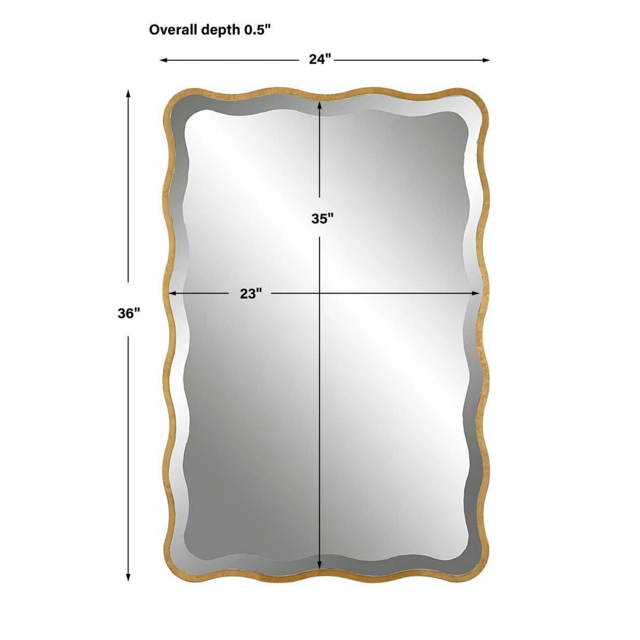 Aneta Mirror, Gold