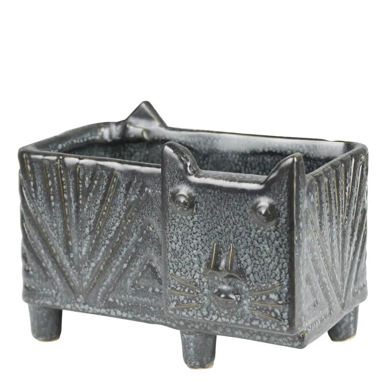 Angular Cat Vase, Ceramic