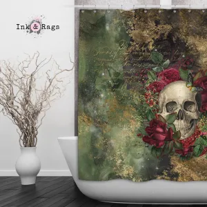 Antidote for Poison Red Rose Skull Butterfly Shower Optional Curtains and Bath Mats Lighting,Lamps Fixtures