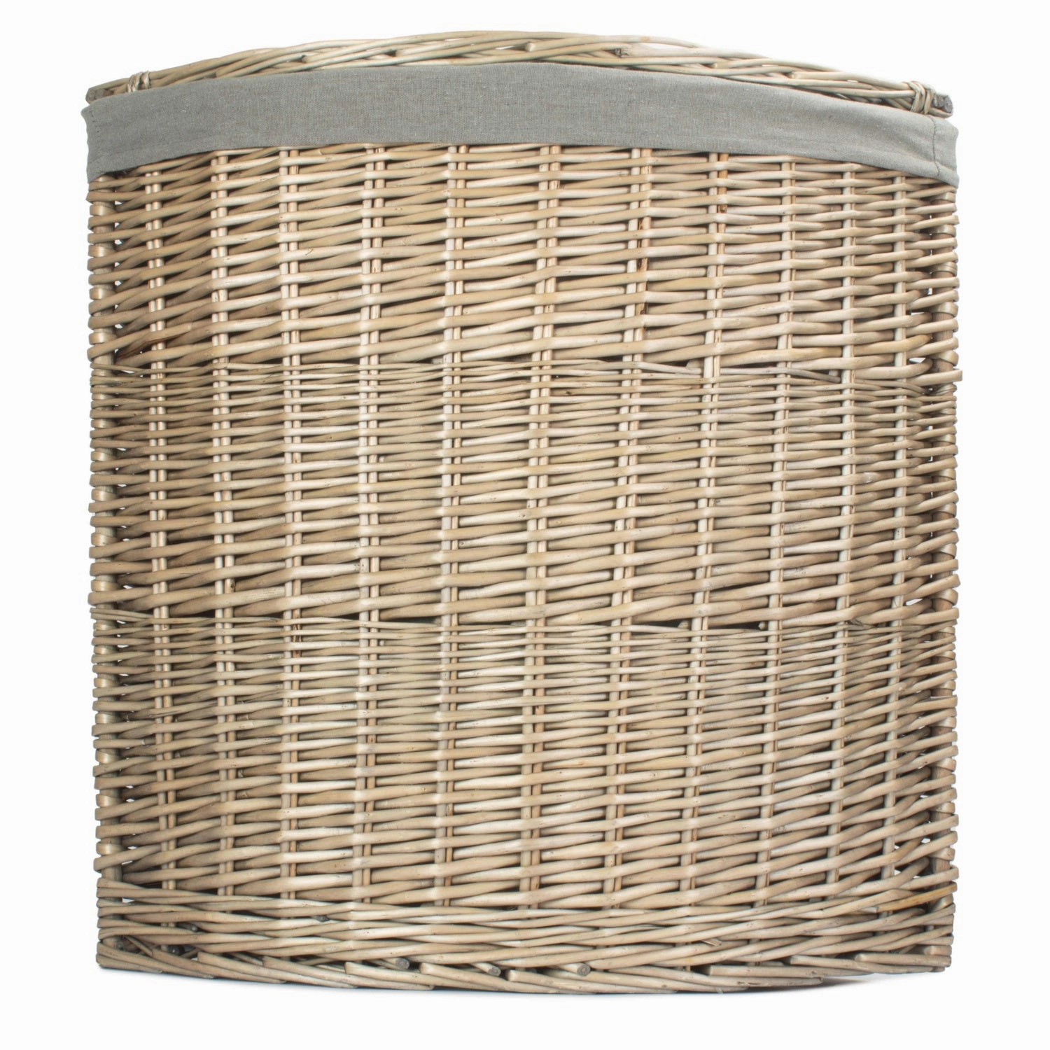 Antique Wash Willow Large Corner Linen Basket with Grey Sage Lining