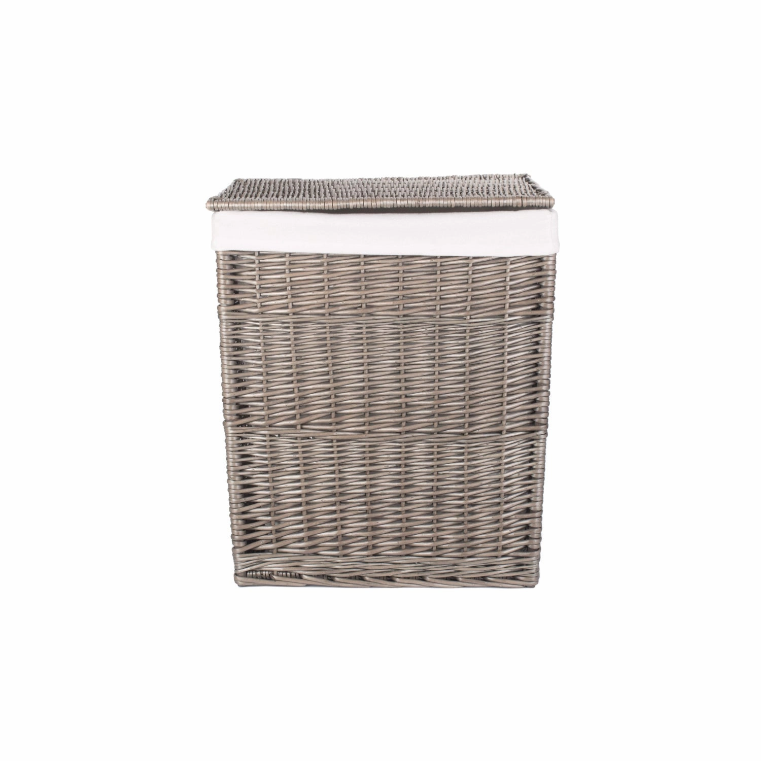 Antique Wash Willow Slim Laundry Hamper Linen Basket
