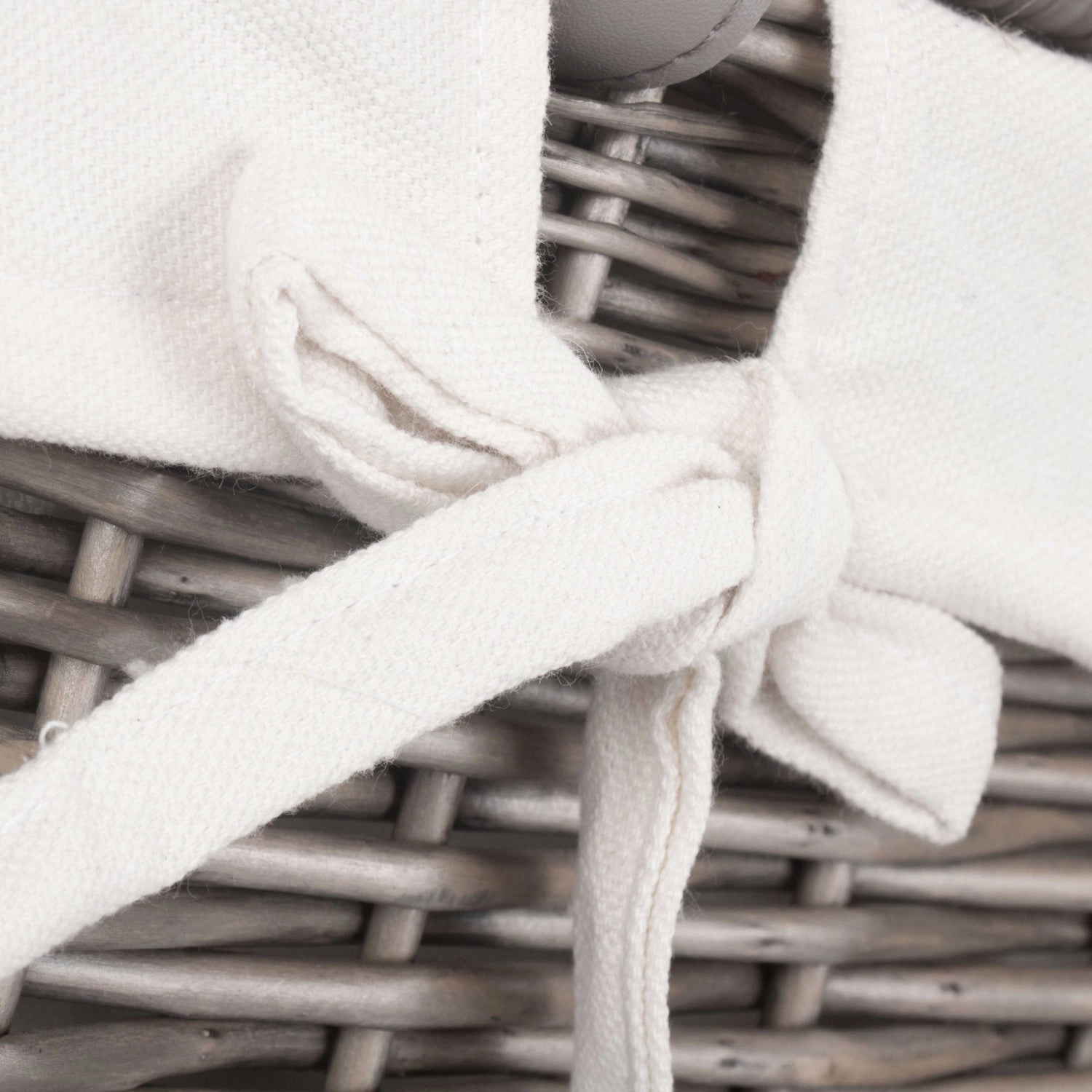 Antique Wash Willow Slim Laundry Hamper Linen Basket