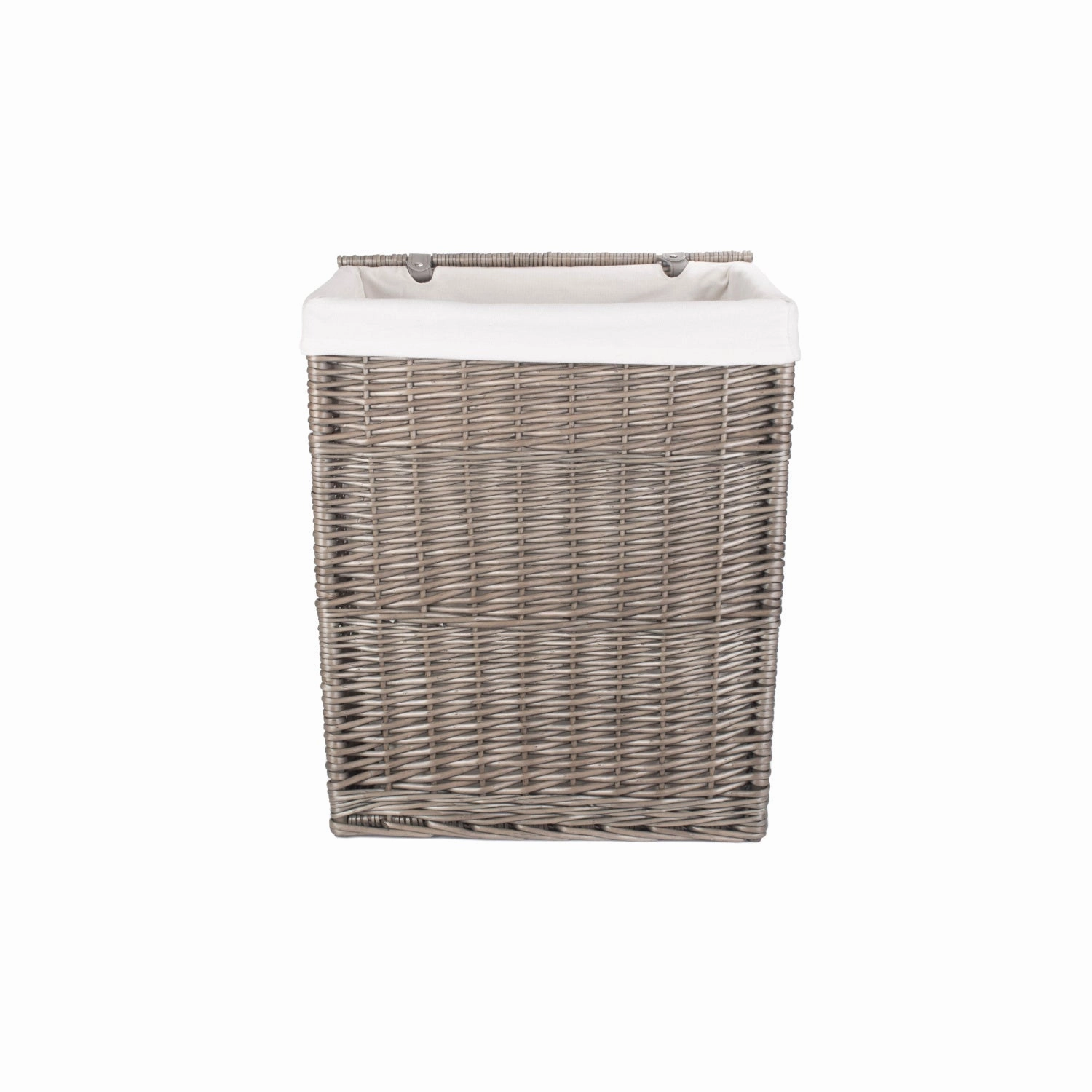 Antique Wash Willow Slim Laundry Hamper Linen Basket