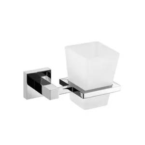 Aqua PIAZZA Toothbrush Holder W/ Porcelain Glass Cup Toothbrush Holder,Bathroom Organizer