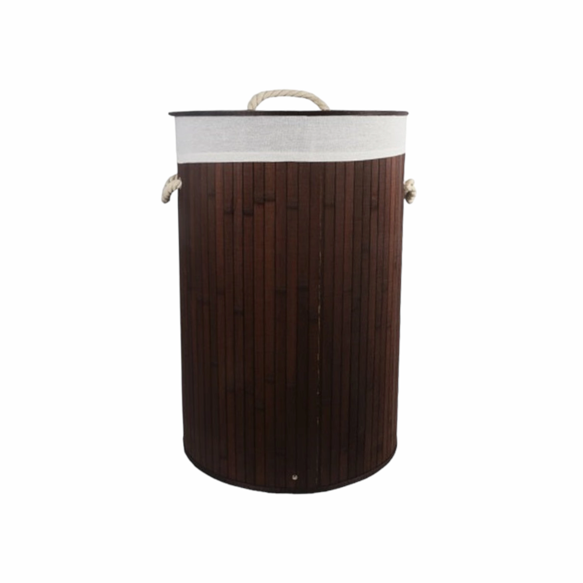 Aqua Bamboo Foldable Laundry Basket Round Brown 15606 fabric hamper,portable laundry bin,laundry storage