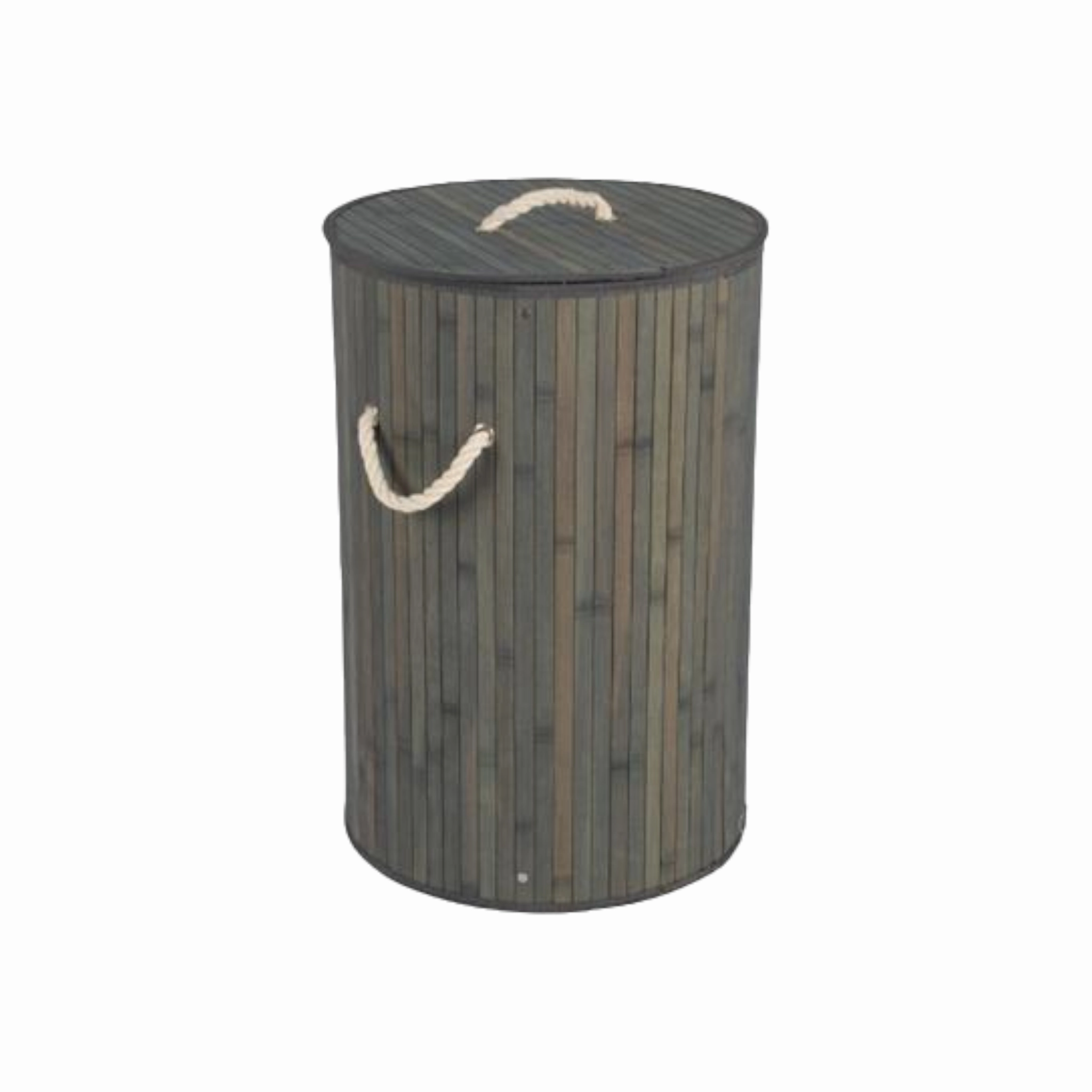 Aqua Bamboo Foldable Laundry Basket Round Grey 15608 fabric hamper,portable laundry bin,laundry storage