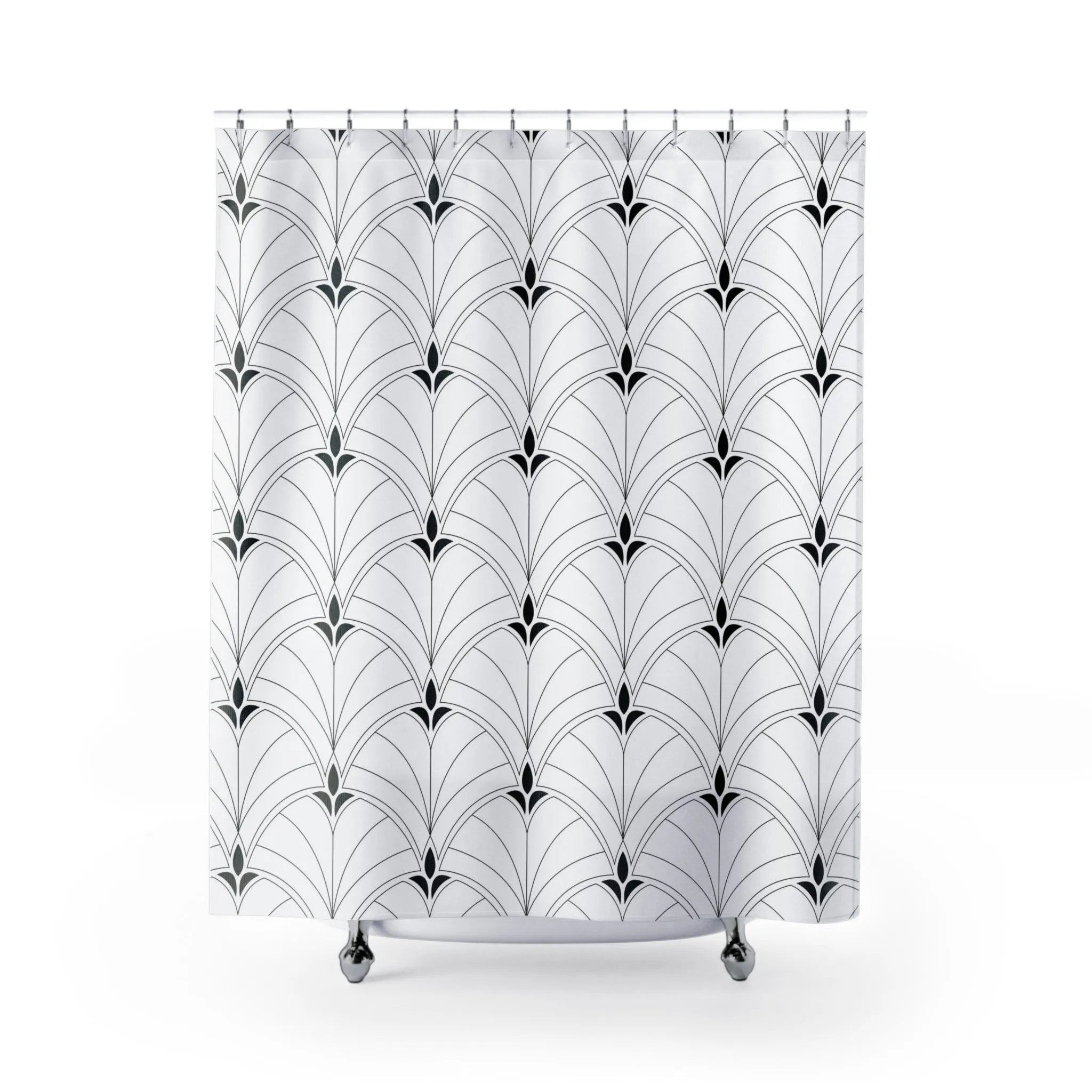 Art Deco Shower Curtain | Black and Deco Lighting,Home Lighting