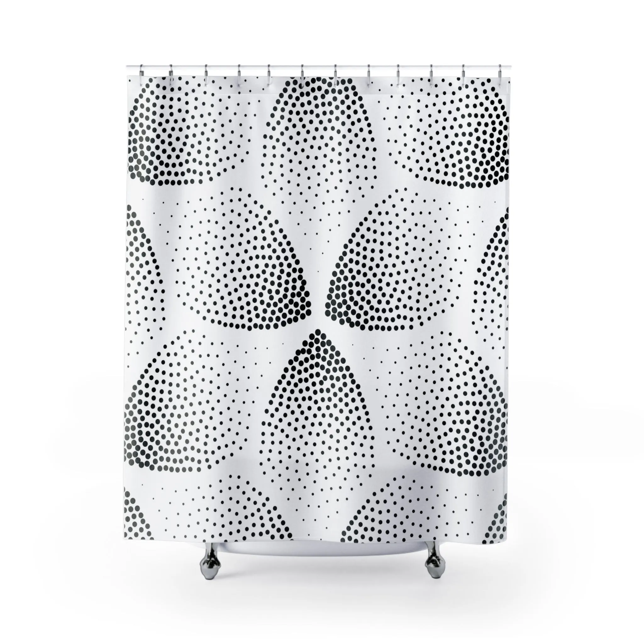 Art Deco Shower Curtain | Black White,  Minimalist Geometric Lighting,Home Lighting