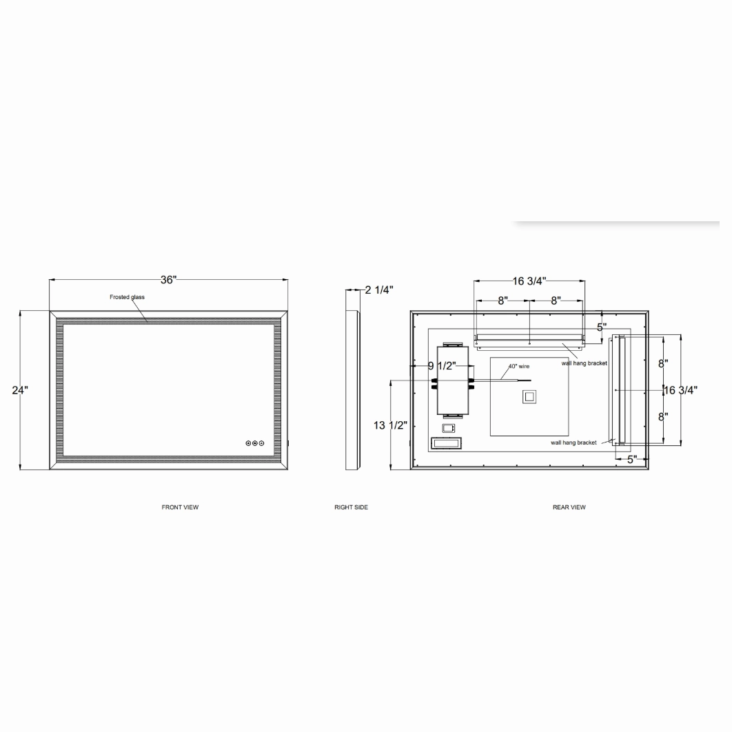 Artell 24x36" LED Mirror
