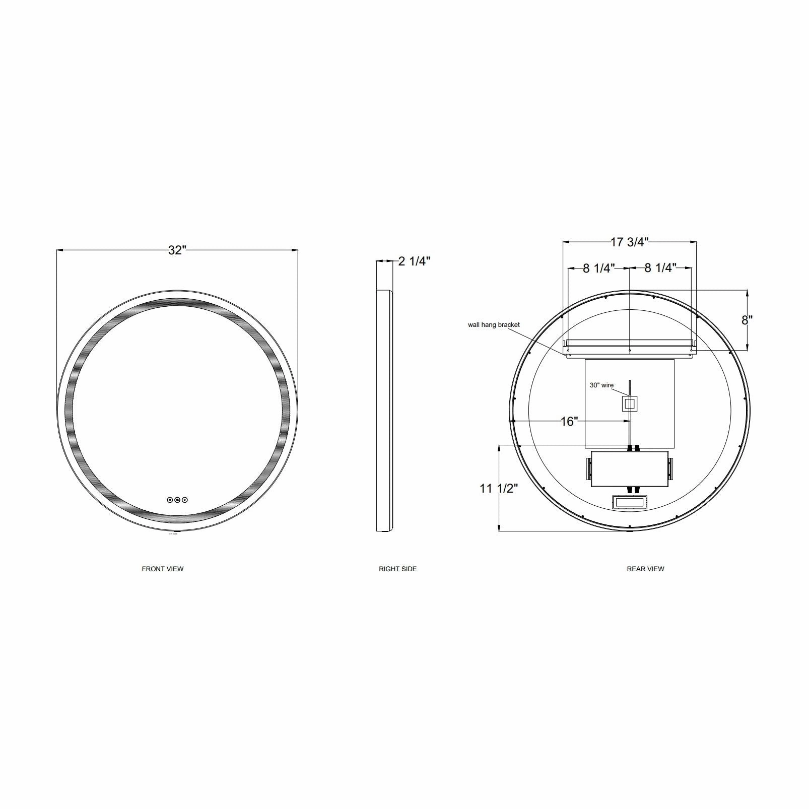 Artell 32x32" LED Mirror