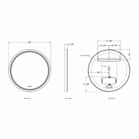 Artell 32x32" LED Mirror