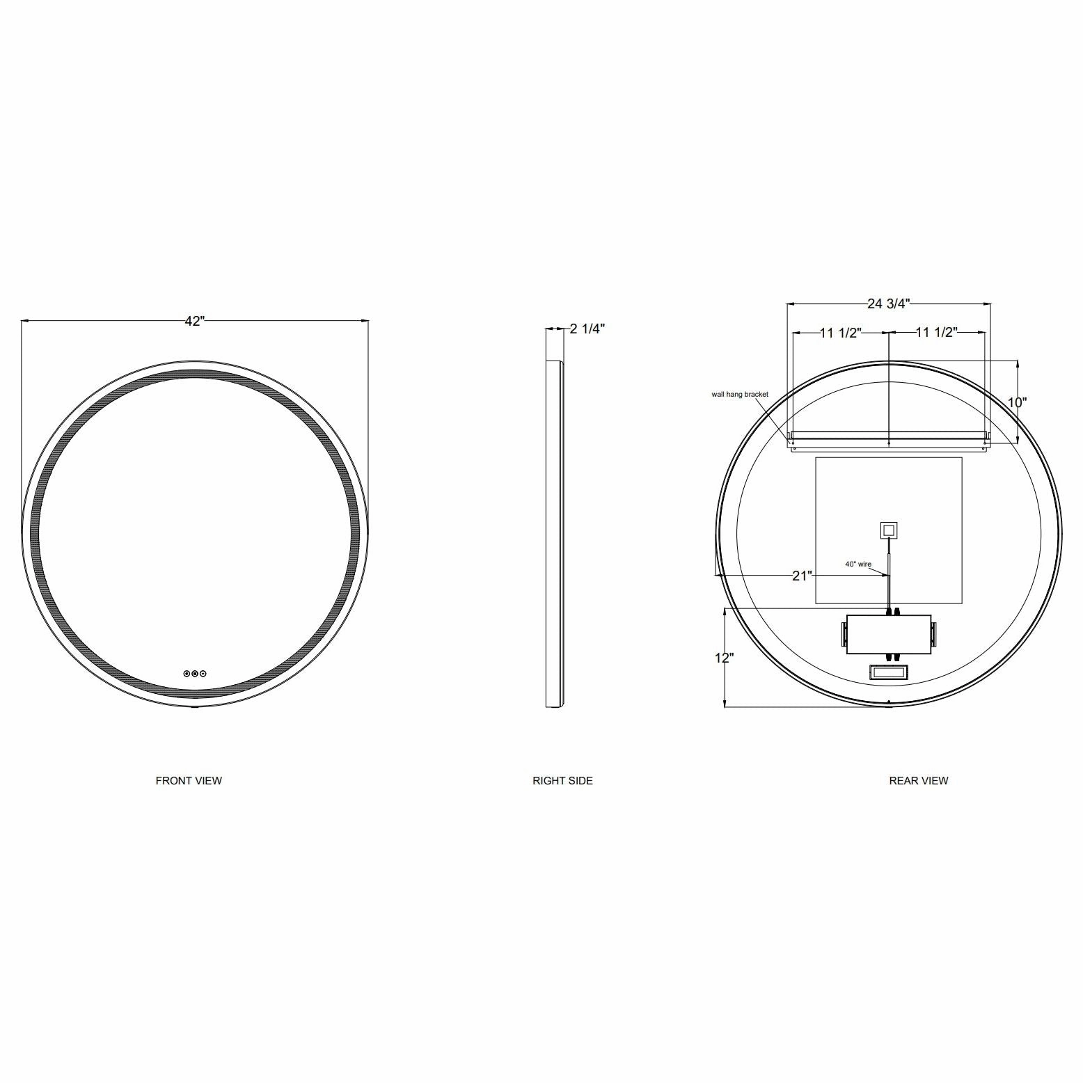 Artell 42x42" LED Mirror