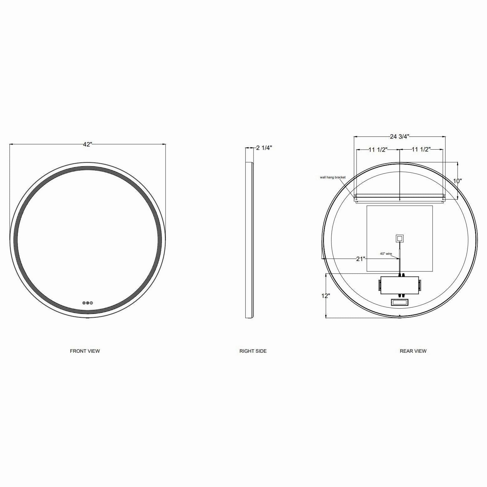 Artell 42x42" LED Mirror