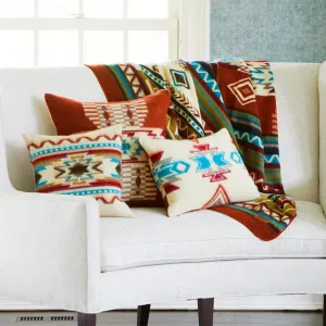 Artisan-Made Large Antisana Earth Pillowcase with Southwestern Design pillow inserts, mattress pad
