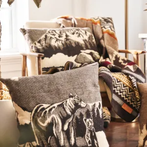 Artisan-Made Large Mountain Range Pillowcase with Southwestern Design pillow inserts, mattress pad
