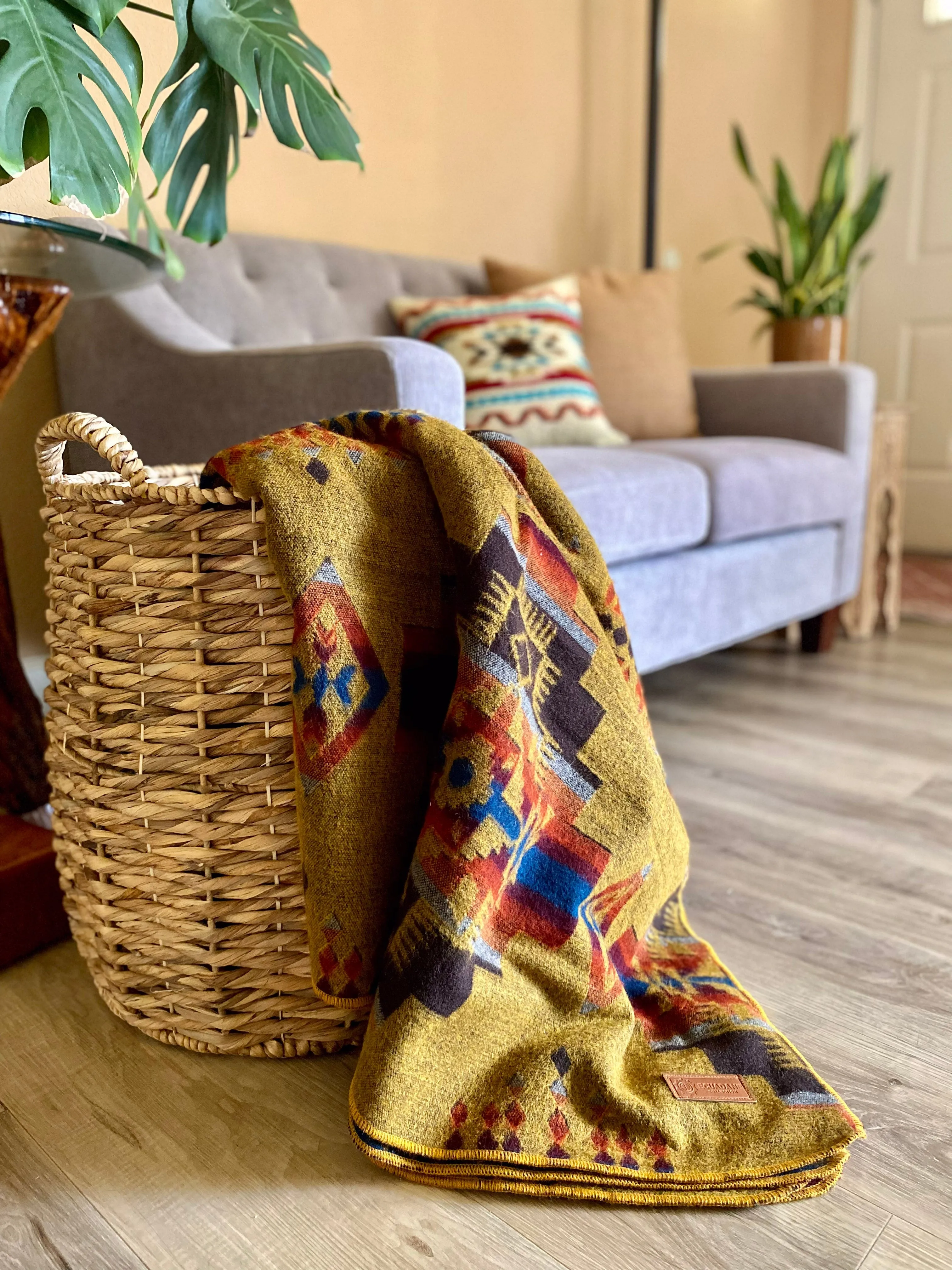 Artisan-Made Southwestern Blanket - Andes Autumn