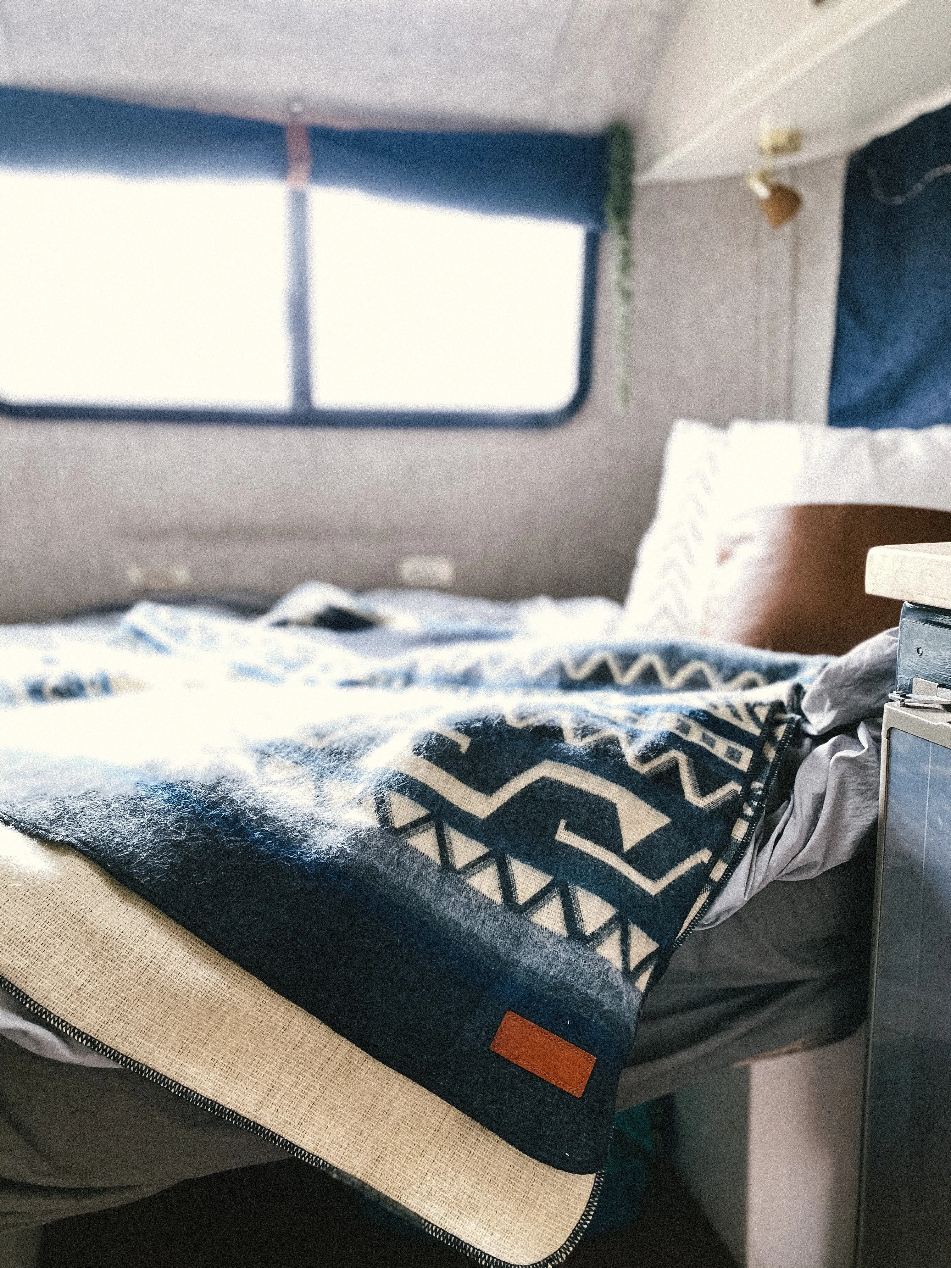 Artisan-Made Southwestern Blanket - Antisana Sky luxury bedding, duvet cover