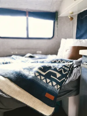 Artisan-Made Southwestern Blanket - Antisana Sky luxury bedding, duvet cover