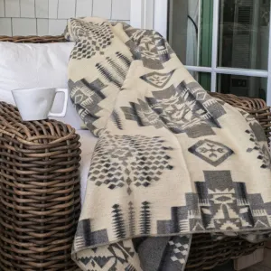 Artisan-Made Southwestern Queen-Sized Blanket - Andes Cloud luxury bedding, duvet cover