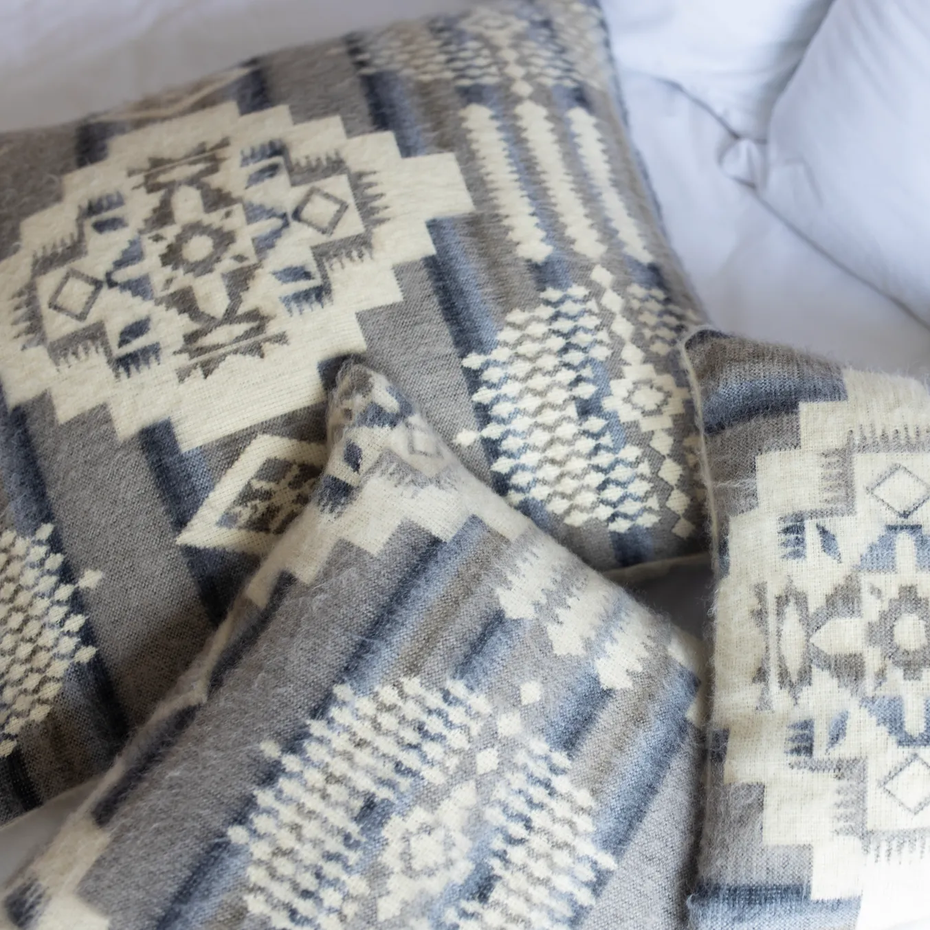 Artisan-Woven Small Andes Cloud Pillowcase exotic cowhide rug, leather rug