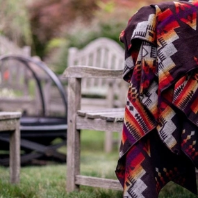 Artisan-Made Queen-Sized Blanket - Andes Campfire luxury bedding, duvet cover