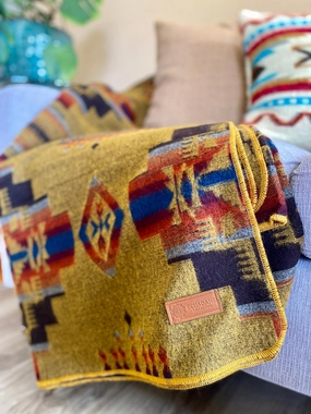 Artisan-Made Southwestern Blanket - Andes Autumn luxury bedding, duvet cover