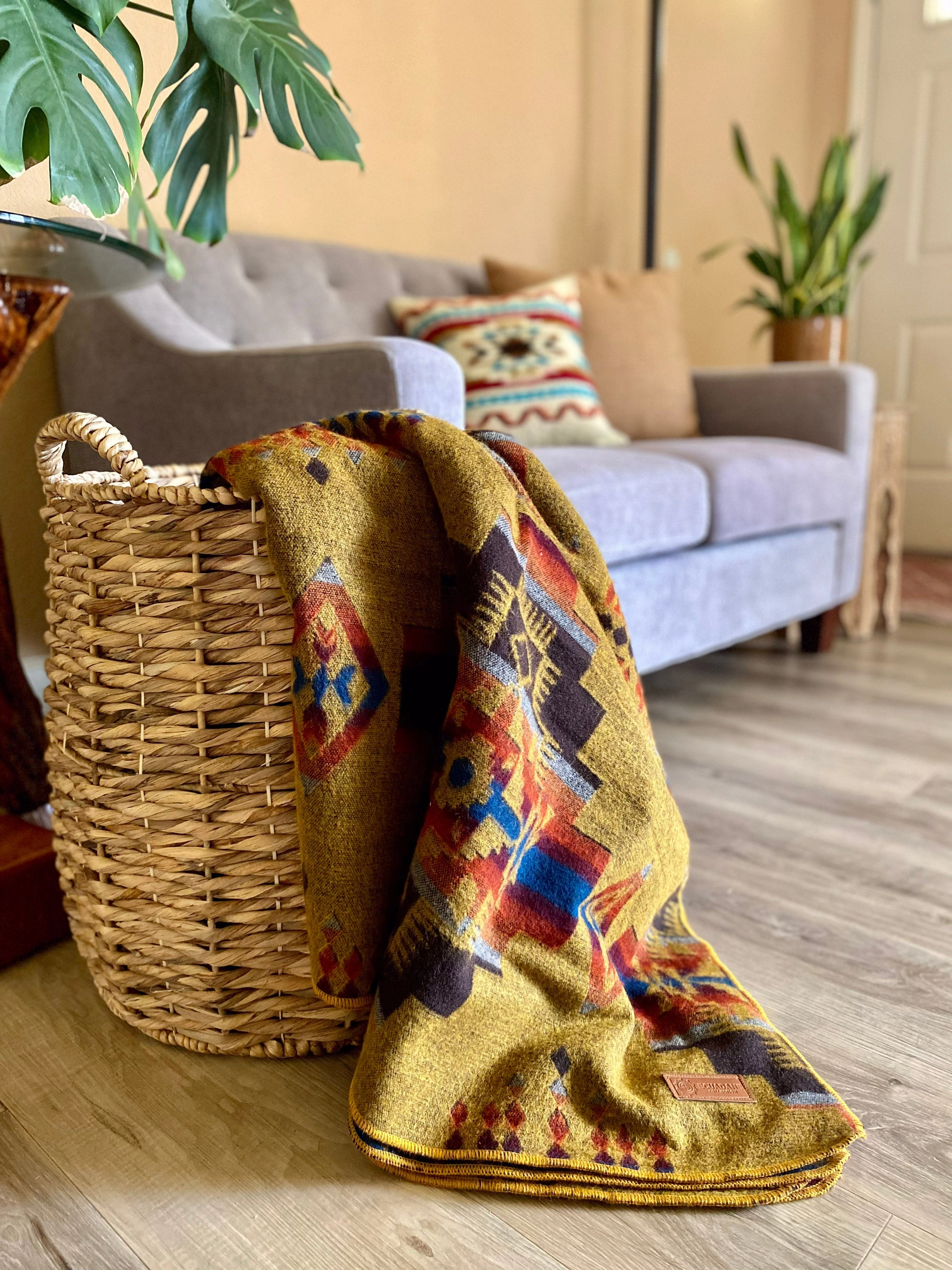 Artisan-Made Southwestern Blanket - Andes Autumn