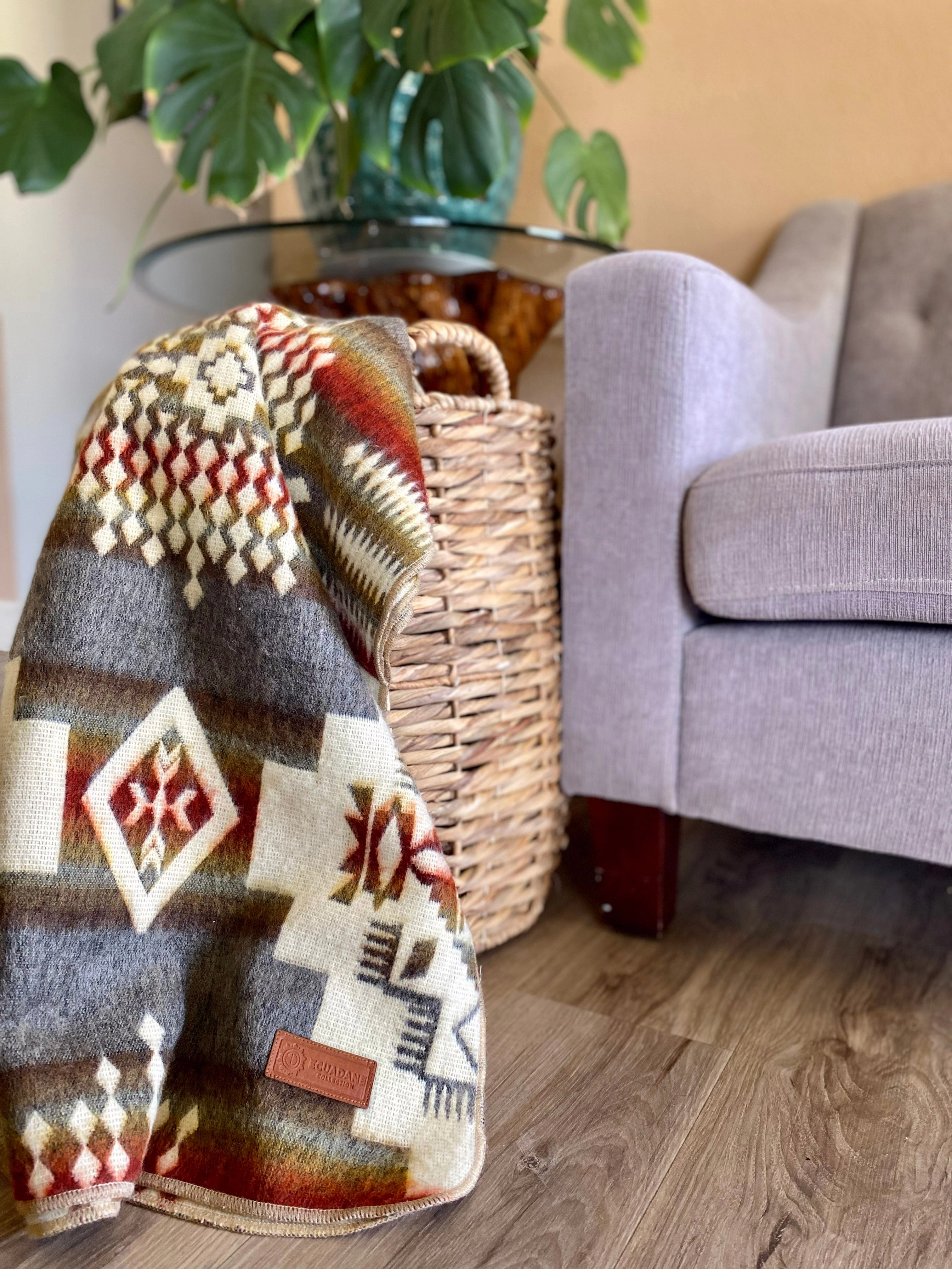 Artisan-Made Southwestern Queen-Sized Blanket - Andes Beach