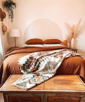 Artisan-Made Southwestern Queen-Sized Blanket - Andes Beach luxury bedding, duvet cover