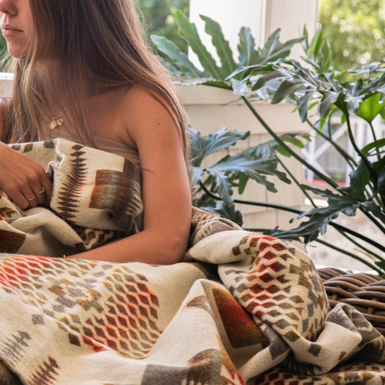 Artisan-Made Southwestern Queen-Sized Blanket - Andes Beach