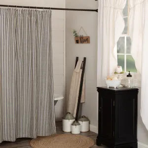 Ashlynn Ticking Stripe Shower Curtain Lighting,Lamps Fixtures