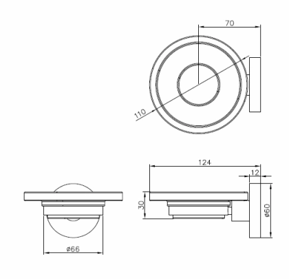 Asi JD Macdonald Soap Dish Chrome